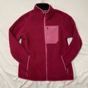 Red and pink full zip jacket